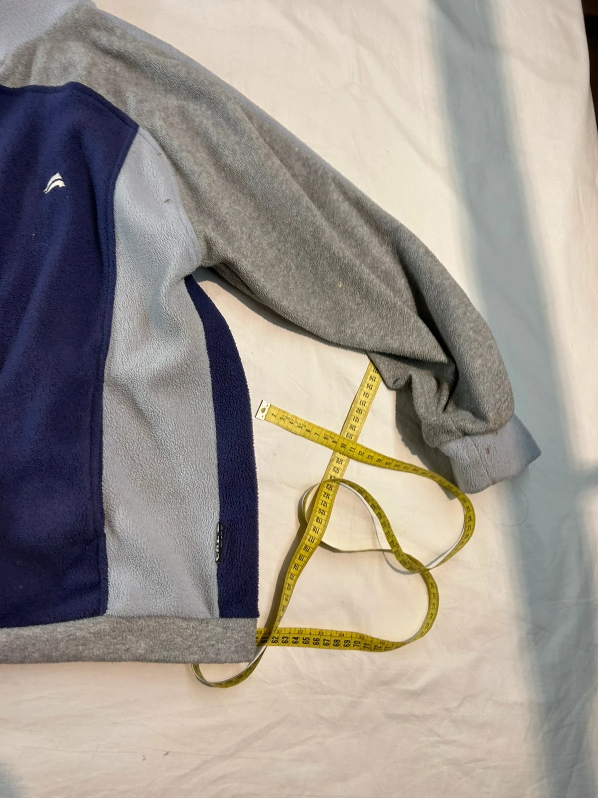 Zipped sweater violet gray fleece jacket size ckl size 3 / m – photo 3